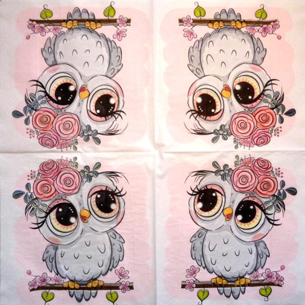 116 Owls - ply - Kalamazoo - CS - 24x24cm